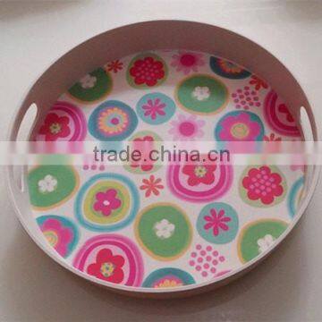Bamboo Fiber Round Serving Tray photo-2