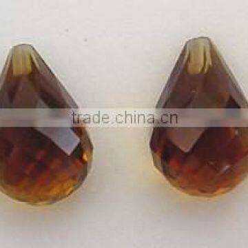 Whisky Quartz Drops Pair 12x8mm