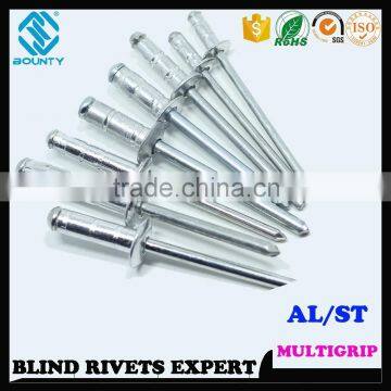 HIGH QUALITY FACTORY DOME HEAD ALUMINUM MULTIGRIP POP RIVETS photo-3