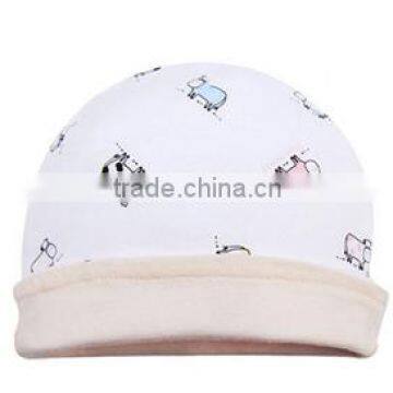 newborn baby cow pattern cotton hats/custom baby hat