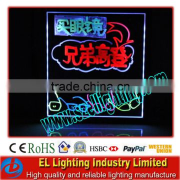 high grade aluminum alloy or PVC led writing board/180*120cm led writing board/CE&RoHS led writing board