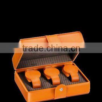 protable watch boxes MDF/wooden/pu leather watch display/packaging boxes