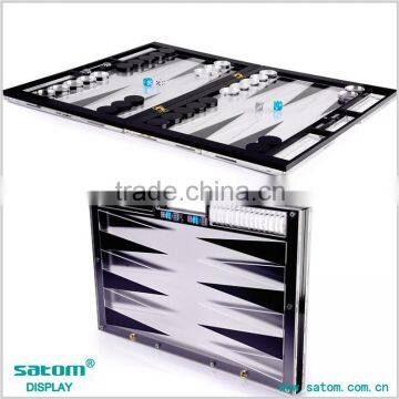 Classic Lucite Backgammon Board Game Set Pieces & Dice Turkish Design photo-4
