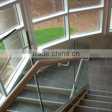 Tempered laminated glass railing