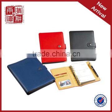 leather material cover notebook with magnetic lock