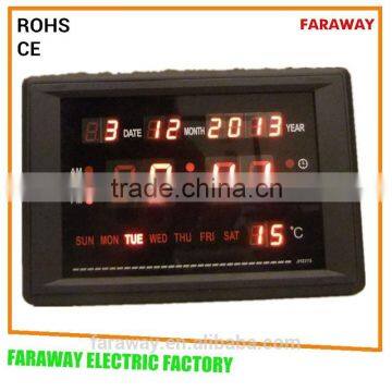 led digital table clock with calendar,temperature,alarm