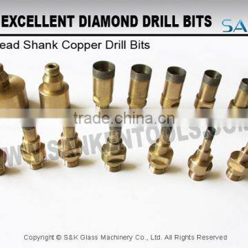 Glass Tools Screw Thread Copper Drill Bits