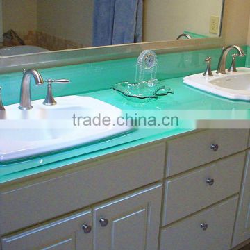 Tempered glass vanity top with AS/NZS2208:1996, BS6206, EN12150 certificate