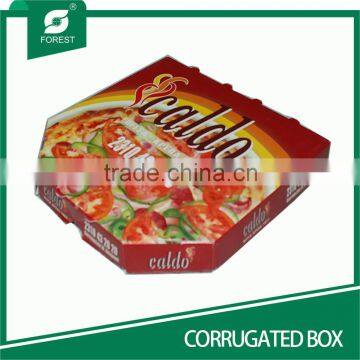 WHITE CARDBOARD PRINTED PIZZA CURRAGATED BOX