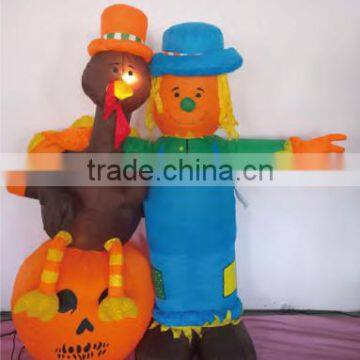 180CM Inflatable Santa Claus And Duck With Lights