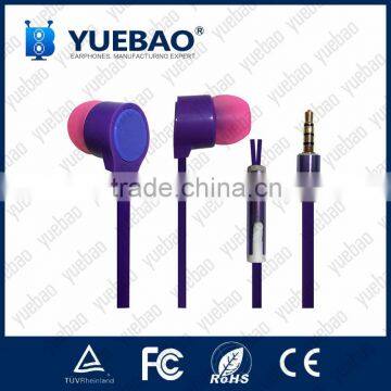 Flat Cable Earphone with Mic