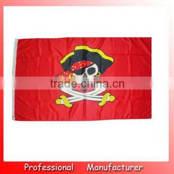 funny flag,90*150cm Hot Fire Skull flag,Cool Man Skeleton prirate Flag