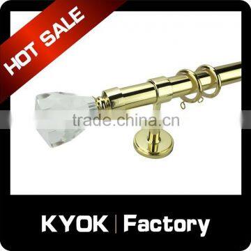 KYOK Arabic Muslim design cheap and good diamond finial curtain rod /cheap curtain finials KY1005