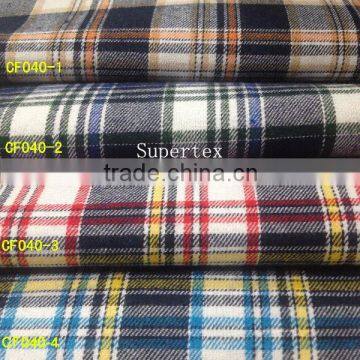 21*21 80*60 100%cotton Yarn Dyed Flannel Fabric for Shirt With Ready Bulk photo-2
