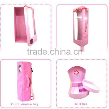 factory price pink boxes for dolls doll packaging box for 18 inch doll