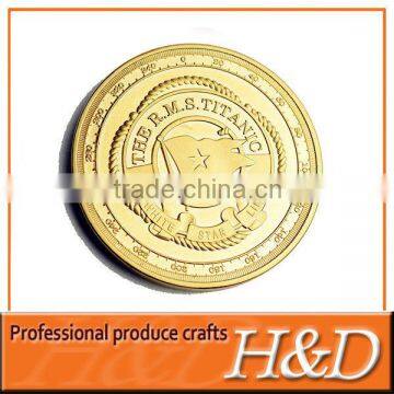 delicate souvenir custom gold metal coin for USA