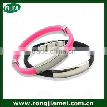 Hot Selling Business Gift Silicone Bracelet With Metal Clasp