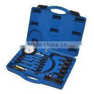 Diesel compression tester kit, with adapters, 0-70bar