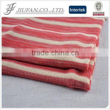 Jiufan Textile Knitted TR Span Fabric Striped Yarn Dyed Hacci Supplier