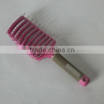 curved hair brush with magnet handle