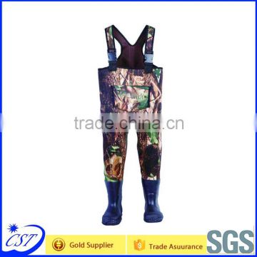 Forest camouflage Neoprene Kids Fishing Chest Waders For Wholesale