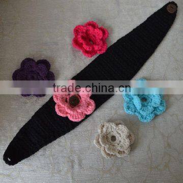 crochet pattern women knit flower headbands