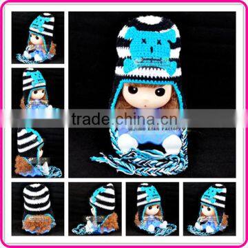 winter warm custom crochet earflap baby beanie hats cute knitted children's hat