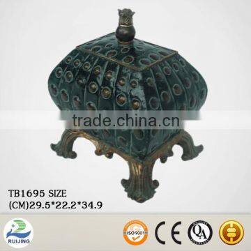 Ruijing classical glass metal jewelry box