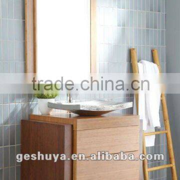 LB-JX2005 RTA solid bamboo bathroom cabinet