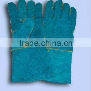 Green Leather welding glove