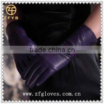 Top sheep skin classical gloves for lady