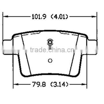 new brakes cost D1071 1356392 for BYD FORD JAGUAR rear semi metallic brake pads