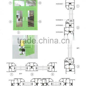 High quality aluminium inward opening casement window TFFC-35