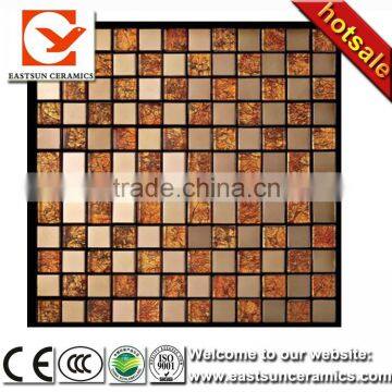 300x300 mirror glass mosaic tile,red and black glass mosaic tile,mosaic glass tile