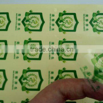 Printiing Custom Self Adhesive Round Sticker Label,Transparent PET Sticker