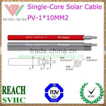 TUV Approval 10MM2 PV Single Core Solar Cable