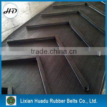 heavy duty NN100/EP100 chevron conveyor belt/patterned conveyor belting