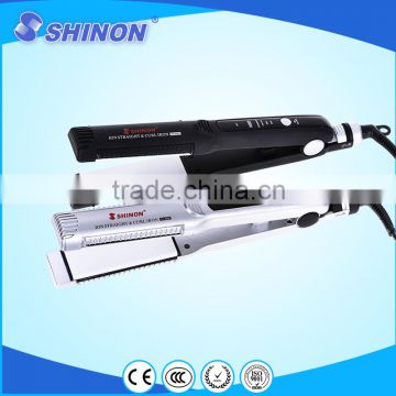 High quality hair flat iron 2 in 1 hair straightener/curlin iron