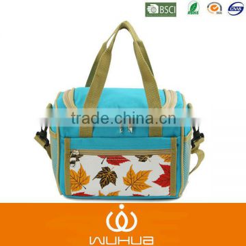 blue color customer nylon canda maple leaf print ice bag food bag