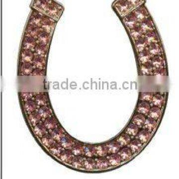 Fashion rhinestone press belt buckle