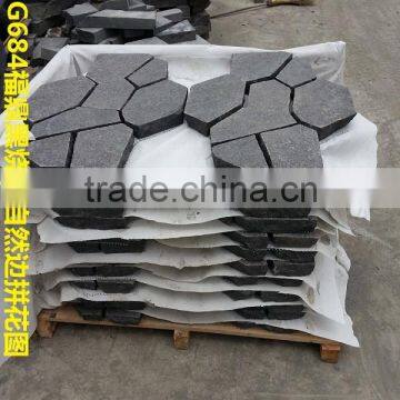 China Black granite G684 mesh back interlocking paver                        
                                                Quality Choice