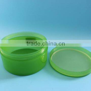 300ml Round Green Plastic PET Jars, 10OZ 300g PET Plastic Jar With White Screw Lid photo-3