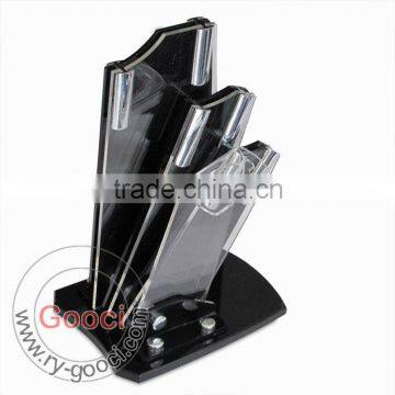 4- Piece NEW Acrylic 3" or 4" / 5" / 6" / inch peeler Knife Holder ceramic knife Cutlery