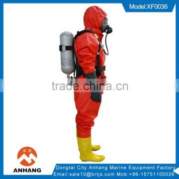 High quality red PVC chemical suit light-duty chemical suit