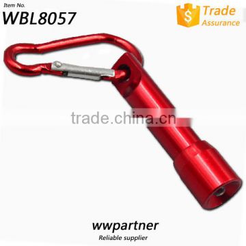 Hot sale Metal Wholesale Flashlight with Carabiner