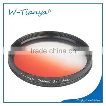 58mm High Quality Orange Blue Gray Red Graduated Colour Filter