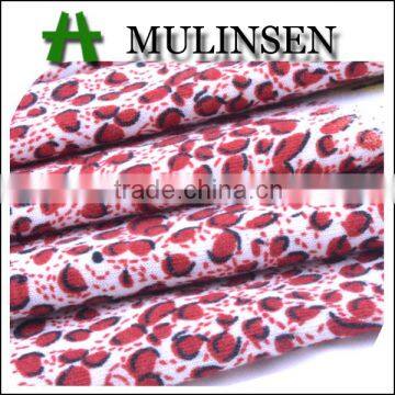 Shaoxing Knitting printed poly spun garment fabric with spandex