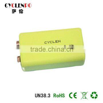 hot selling!! 9v ni mh battery 9v 120mah ni mh battery with battery charger for flashlight