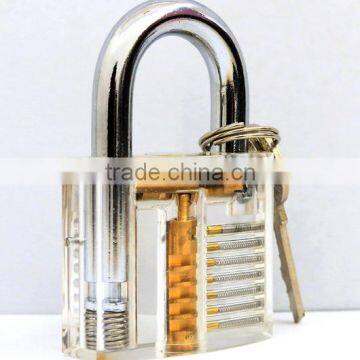 Hot Pick Cutaway Inside View Padlock Lock For Locksmith Practice Training Skill Transparent Practice Padlock photo-4
