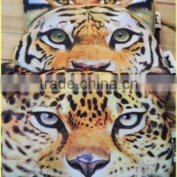 Creative Lovely Cartoon Double Print Xl 12.5x12cm 3D Solid Tiger Leopard Lions Kids Plush Small Change Coin Handbag photo-2